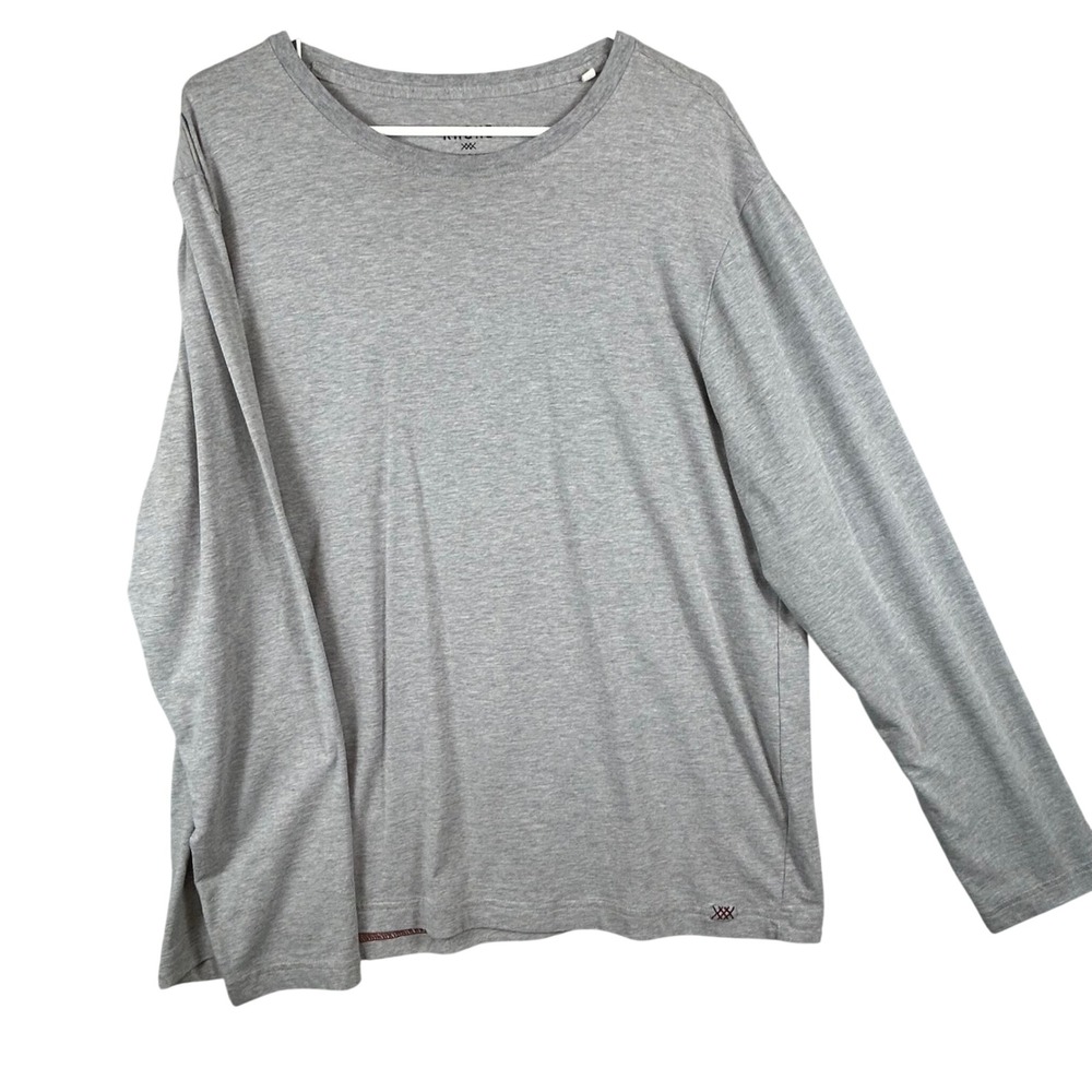 Rhone Mens‎ XL Gray Long Sleeve Crew Neck T Shirt Made in Peru Athleisure